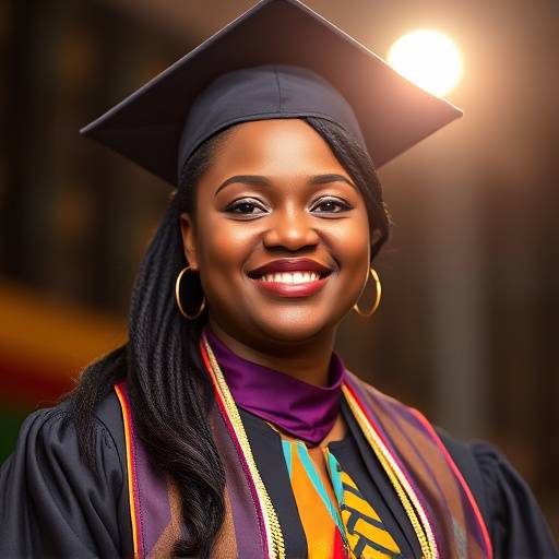 Aisha Nakato, a graduate of Empower Uganda, smiling confidently in her graduation gown.